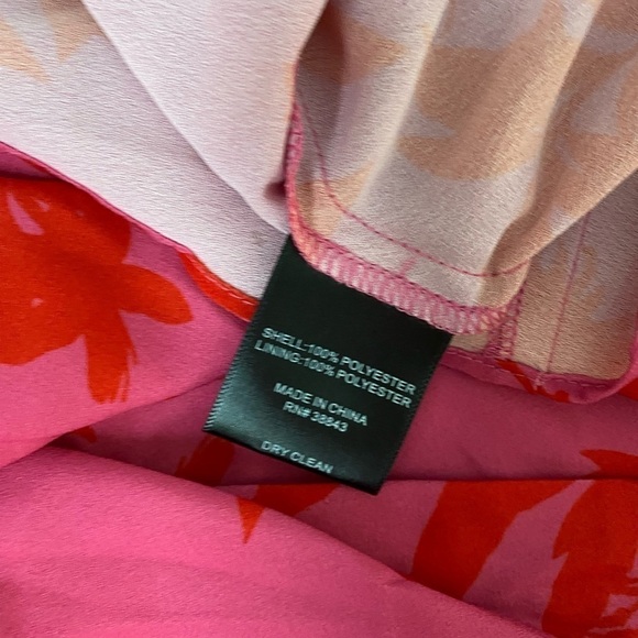 Sam Edelman Pink & Coral Ruffle Midi Dress Size 3x - Picture 9 of 12